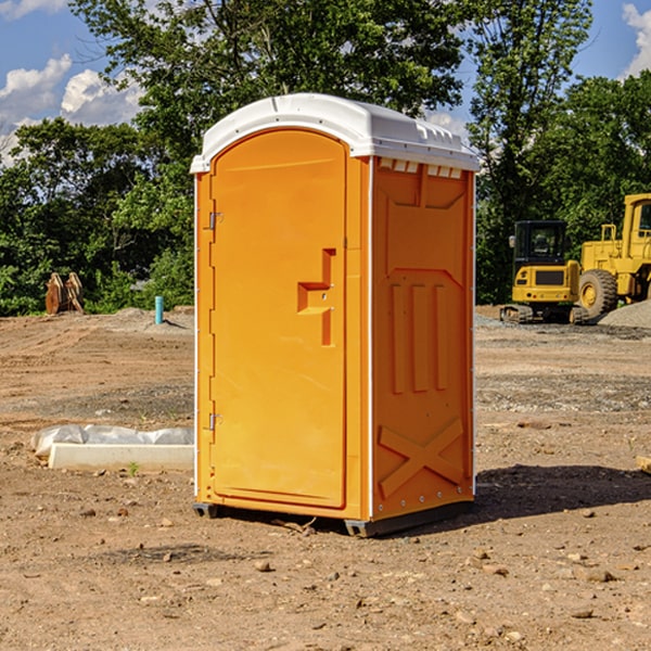 how often are the portable restrooms cleaned and serviced during a rental period in Henry County Georgia